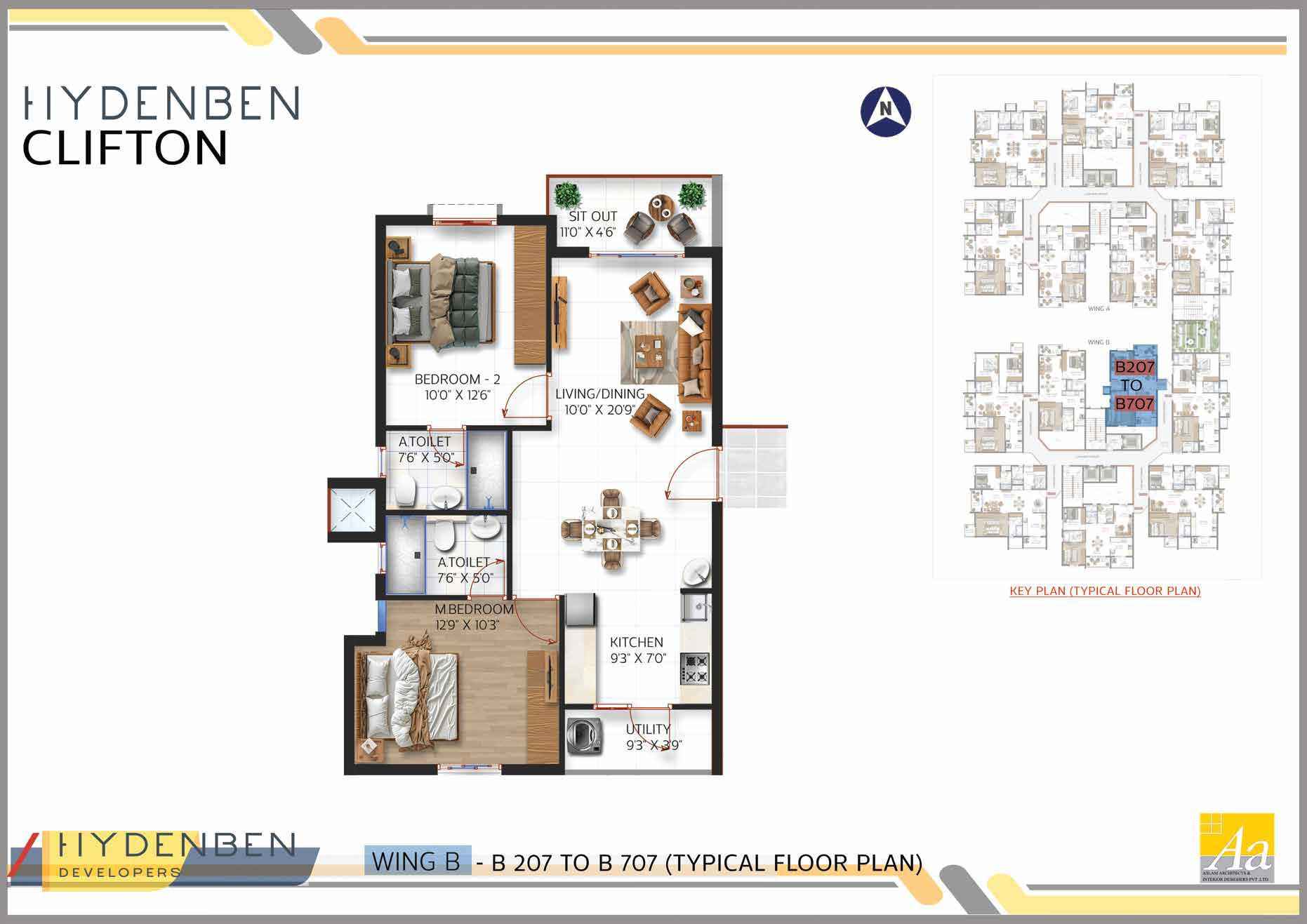 2 BHK Floor Plan