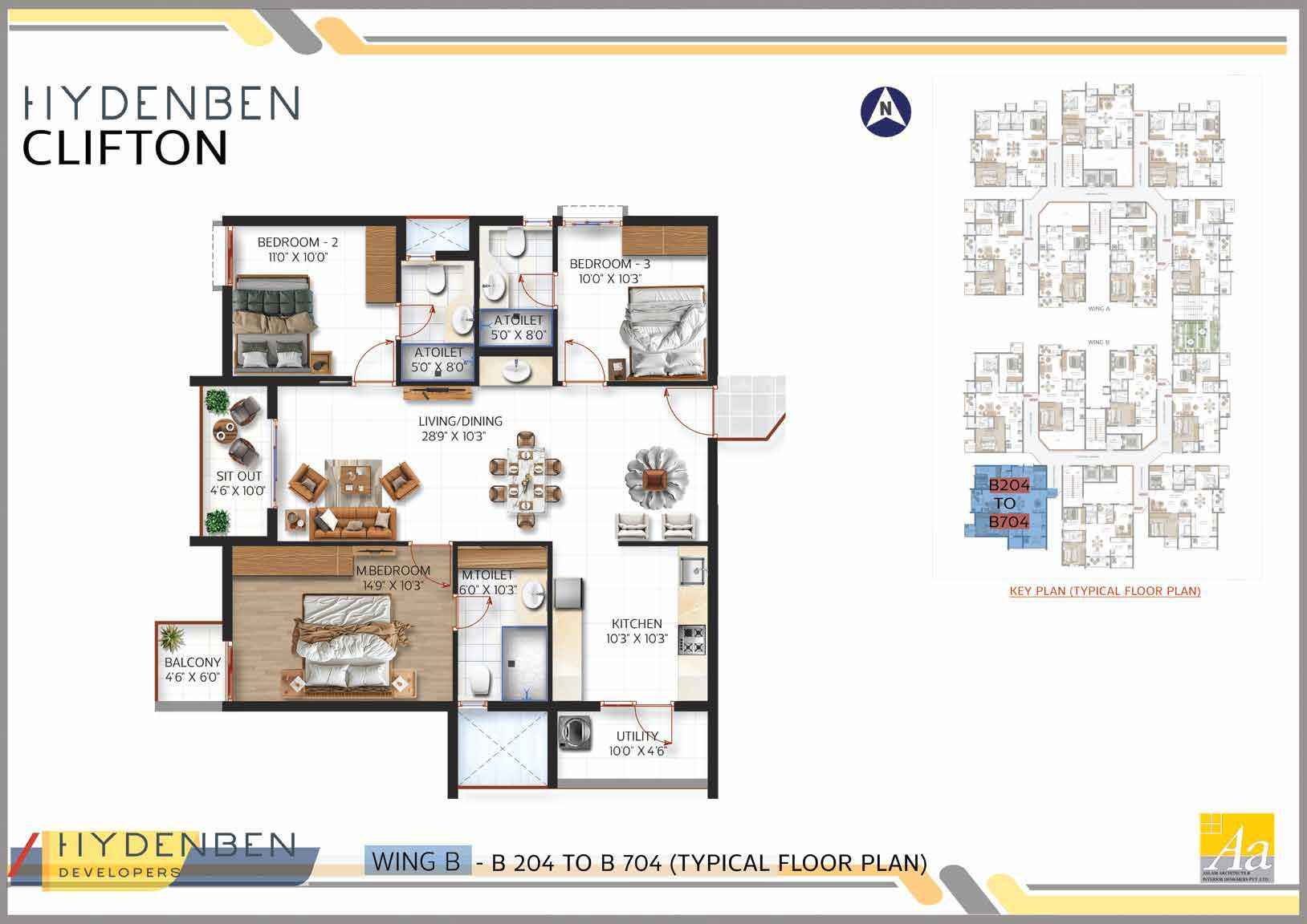 3 BHK Floor Plan